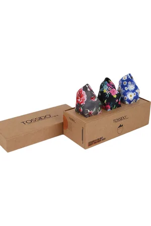 Tossido Set of 3 Men Printed Pocket Squares