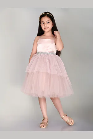 Toy Balloon Kids Girls Embellished Sleeveless Net Fit & Flare Knee Length Dress