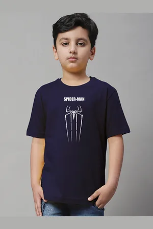 Friskers Boys Spider-Man Printed Pure Cotton T-shirt