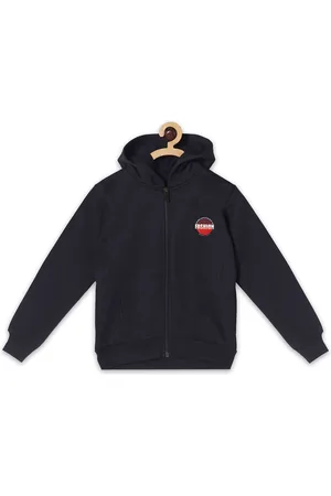 Fashionable Kids Hooded Fleece Front-Open Sweatshirt