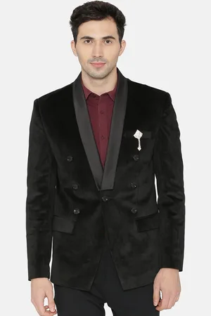 Wintage Men Black Single-Breasted Tuxedo Blazer