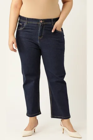 PARIS HAMILTON Plus Size Women Blue Boyfriend Fit High-Rise Stretchable Jeans