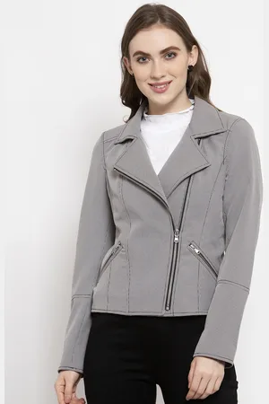 Gipsy Women White Checked Padded Jacket