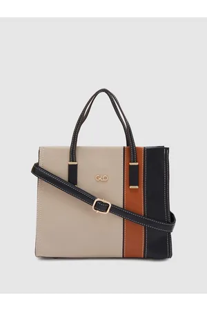 Globus Women Brown Colourblocked Casual Handheld Bag
