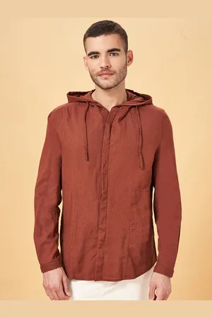 Pantaloons Hooded Long Sleeves Casual Shirt