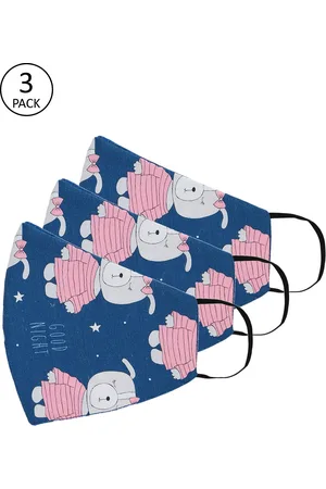 Tossido Kids Printed Pack Of 3 3-Ply Reusable Outdoor Masks