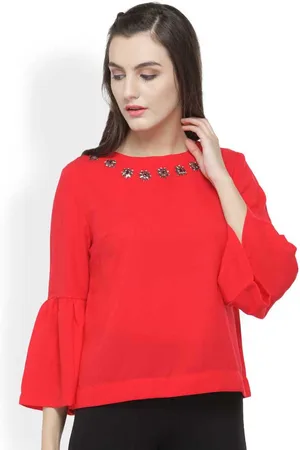 Gipsy Women Red Solid Top