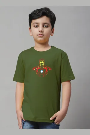 Friskers Boys Iron Man Printed Pure Cotton T-shirt