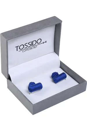 Tossido Blue Geometric Cufflinks