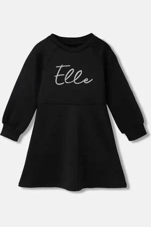 Elle Girls Typography Printed A-Line Dress
