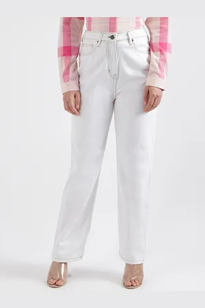 Elle Women Mid-rise Straight Fit Cotton Jeans
