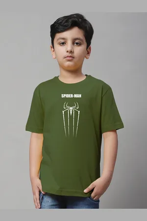 Friskers Boys Spider-Man Printed Pure Cotton T-shirt