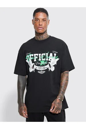 Boohoo Typography Print Oversized Pure Cotton T-shirt
