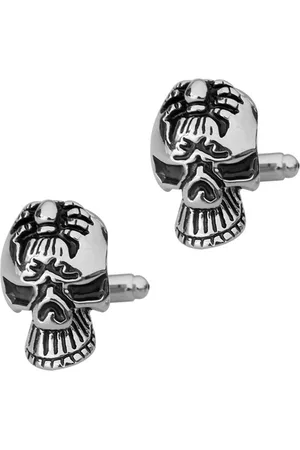 Tossido Men Silver-Toned Quirky Cufflinks