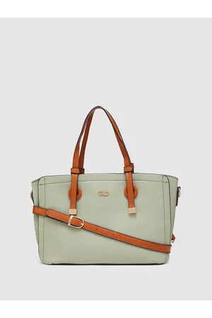 Globus Women Mint Green Textured Casual Handheld Bag