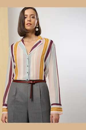 Invictus Multicoloured Striped Shirt Style Top