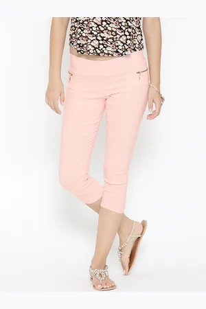 Vivienne Westwood Women Peach-Coloured Solid Skinny Fit Capris
