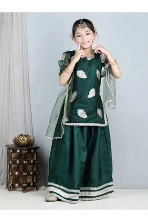 Cutiekins Girls Embroidered Ready to Wear Lehenga & Blouse With Dupatta