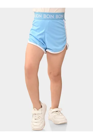 BONKIDS Girls Loose Fit Low-Rise Sports Shorts