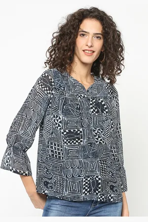 Gipsy Women Blue Printed Top