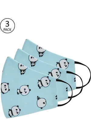 Tossido Unisex Pack Of 3 Blue 3 Ply Premium Cotton Printed Masks