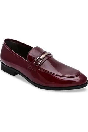 San Frissco Men Maroon Faux Leather Sterling Cherry Horsebit Loafers
