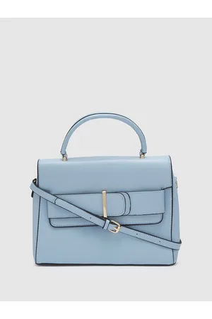 Globus Women Blueish Grey Solid Casual Handheld Bag