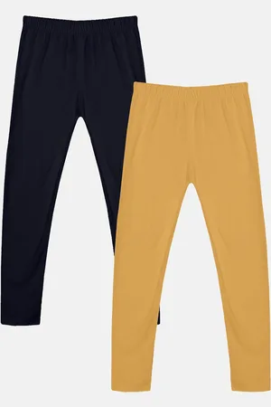 KiddoPanti Girls Pack Of 2 Mid-Rise Ankle-Length Leggings
