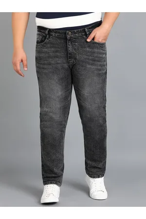 URBANO Plus Size Men Mid-Rise Clean Look Slim Fit Heavy Fade Stretchable Jeans