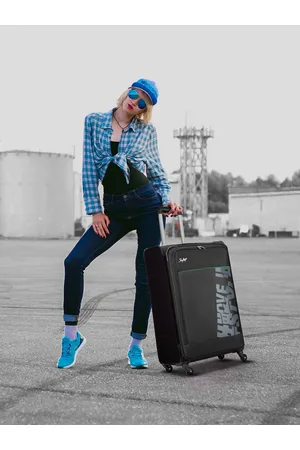 Skybags Printed Soft-Sided Large Trolley Suitcase
