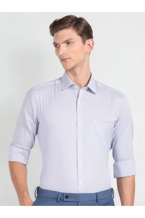 Arrow Slim Fit Micro Checks Spread Collar Long Sleeves Casual Shirt