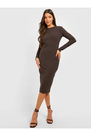 Boohoo Solid Shoulder Straps Maxi Dress