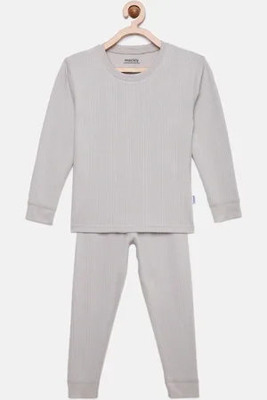 mackly Infants Striped Ribbed Thermal Set