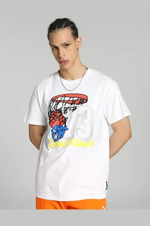 PUMA FRANCHISE Basketball Graphic Printed Cotton T-Shirt