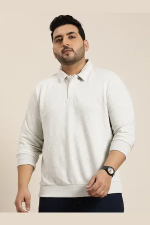 Sztori Men Plus Size Solid Sweatshirt