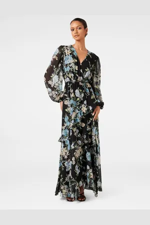 Forever New Floral Printed Puff Sleeves Maxi Dress