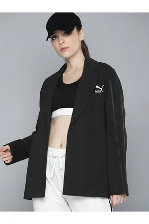 PUMA T7 Brand Logo Embroidered Single-Breasted Blazer