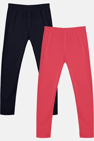 KiddoPanti Girls Pack Of 2 Mid-Rise Ankle-Length Leggings