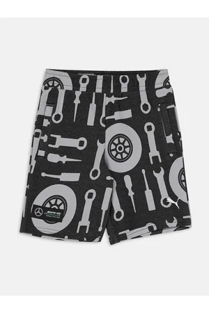 PUMA Kids Mercedes AMG Petronas F1 All Over Printed Cotton Shorts