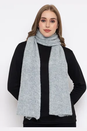 513 Clothing Acrylic Knitted Self Textured Plain Mufflers