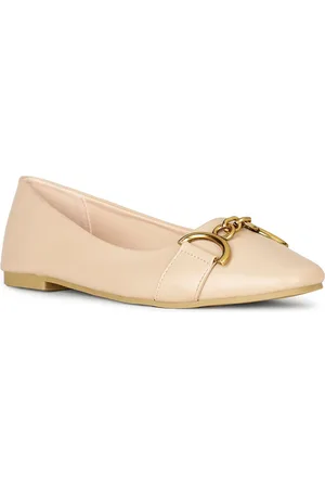 Bata Embellished Round Toe Ballerinas