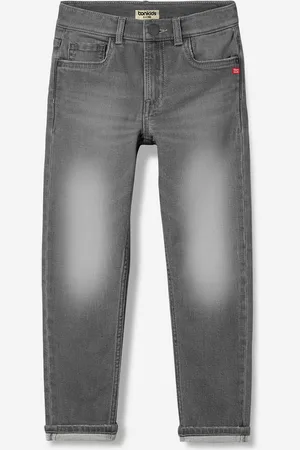 BONKIDS Boys Mid-Rise Heavy Fade Clean Look Cotton Jeans
