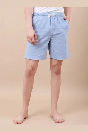 Marks & Spencer Men Conversational Printed Cotton Linen Lounge Shorts