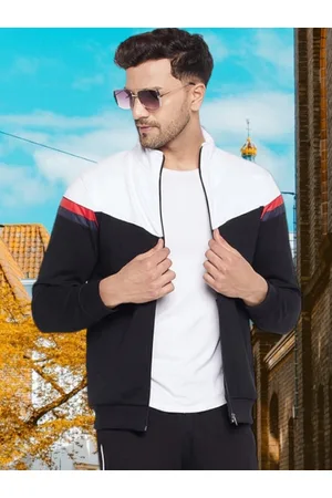 WILD WEST Colourblocked Cotton Fleece Winter Tracksuits