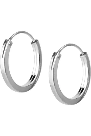 Abhooshan Contemporary Sterling Silver Hoop Earrings