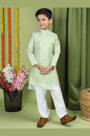 TABARD Boys Striped Pure Cotton Kurta With Pyjamas