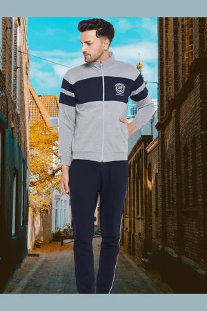 WILD WEST Colourblocked Cotton Fleece Winter Tracksuit
