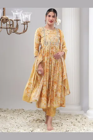 Bani Women Ethnic Motifs Embroidered Sequinned Chanderi Silk A-Line Kurta Set