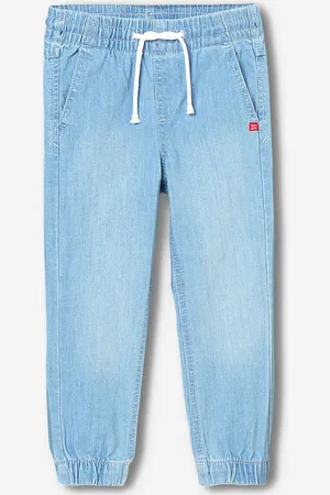 BONKIDS Boys Cotton Heavy Fade Clean Look Jogger Jeans