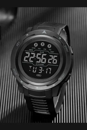 Shocknshop Men Water Resistance Digital Multi Function Watch WCH89Black